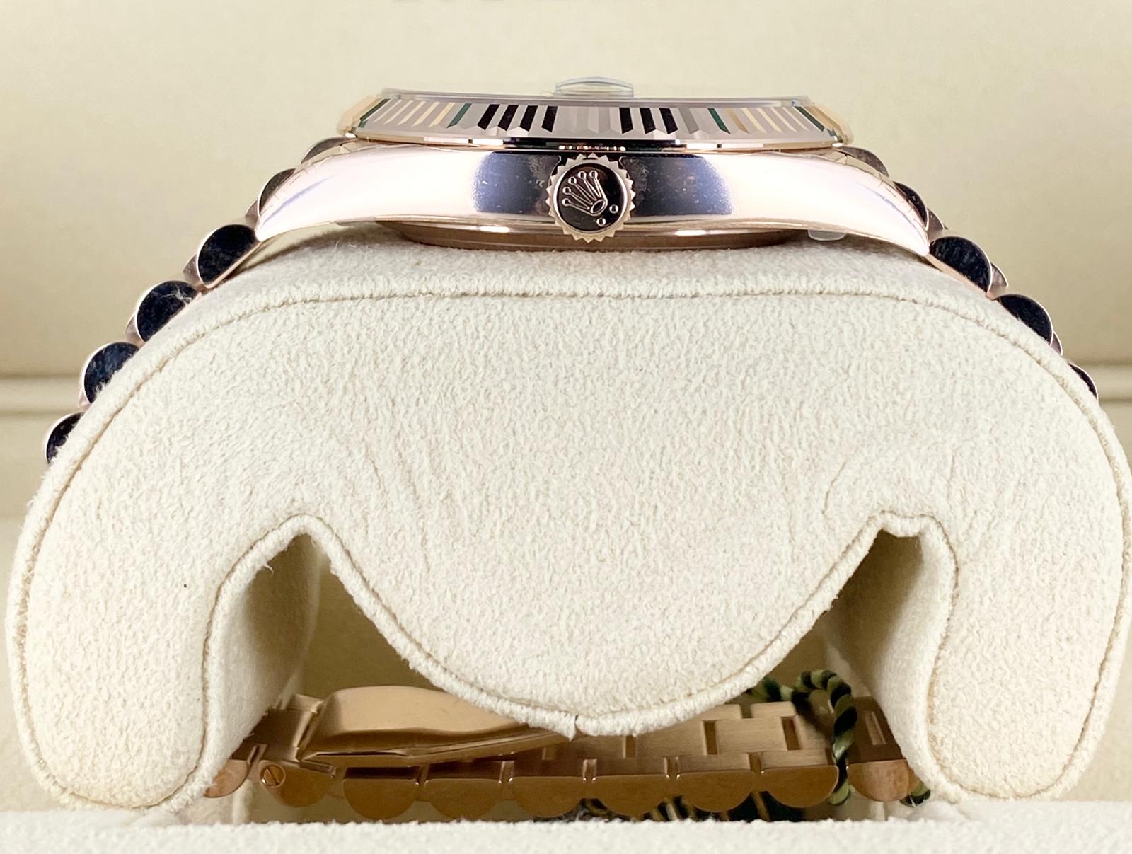 Rolex Day-Date Everose Gold mit Baguette-Diamanten