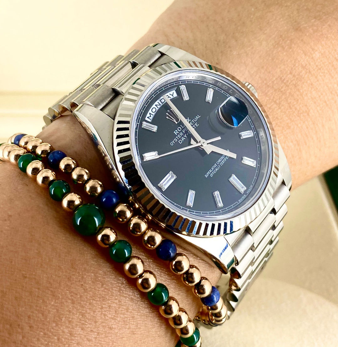 Rolex Day Date 40, White Gold, Box and Papers