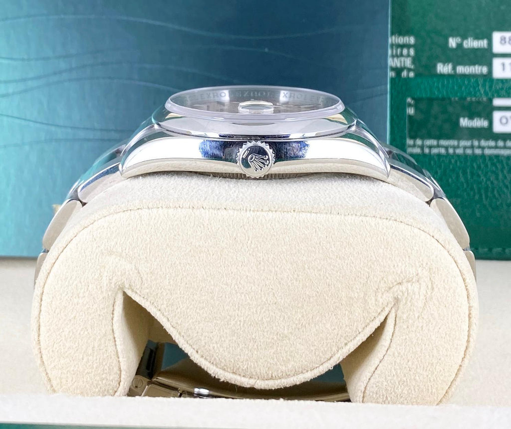 Rolex Datejust 36, rosa Zifferblatt, mit Box und Papieren