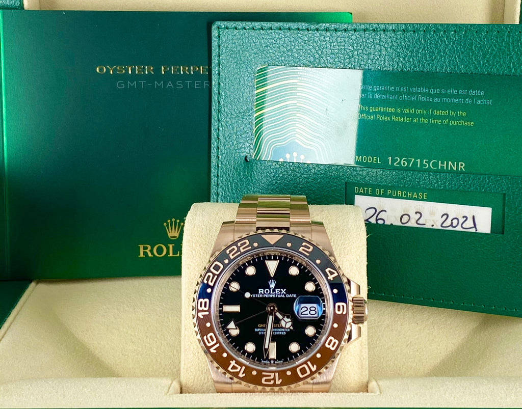 Rolex GMT-Master II, Root Beer, Komplettset