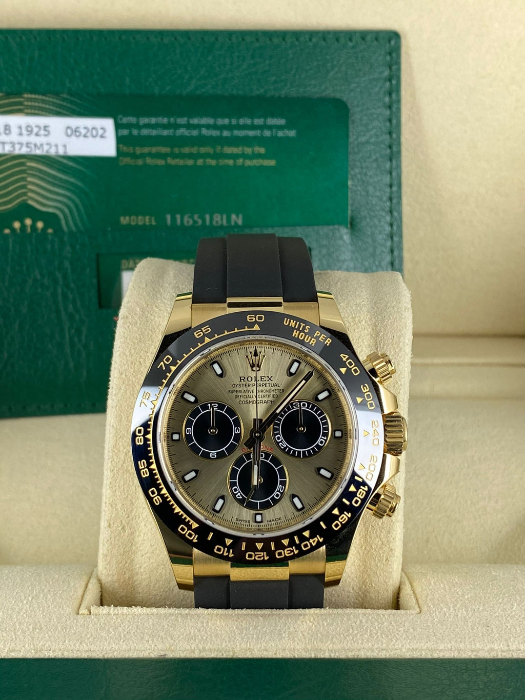 Rolex Daytona 40, 18k Gelbgold, Komplettset