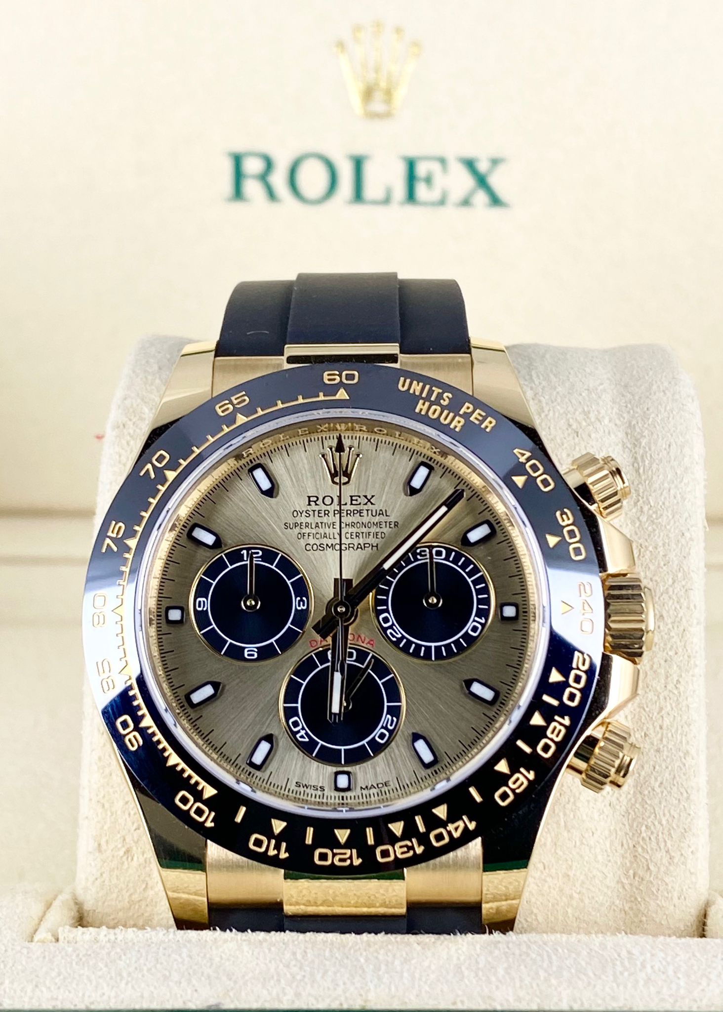 Rolex Daytona 40, 18k Gelbgold, Komplettset