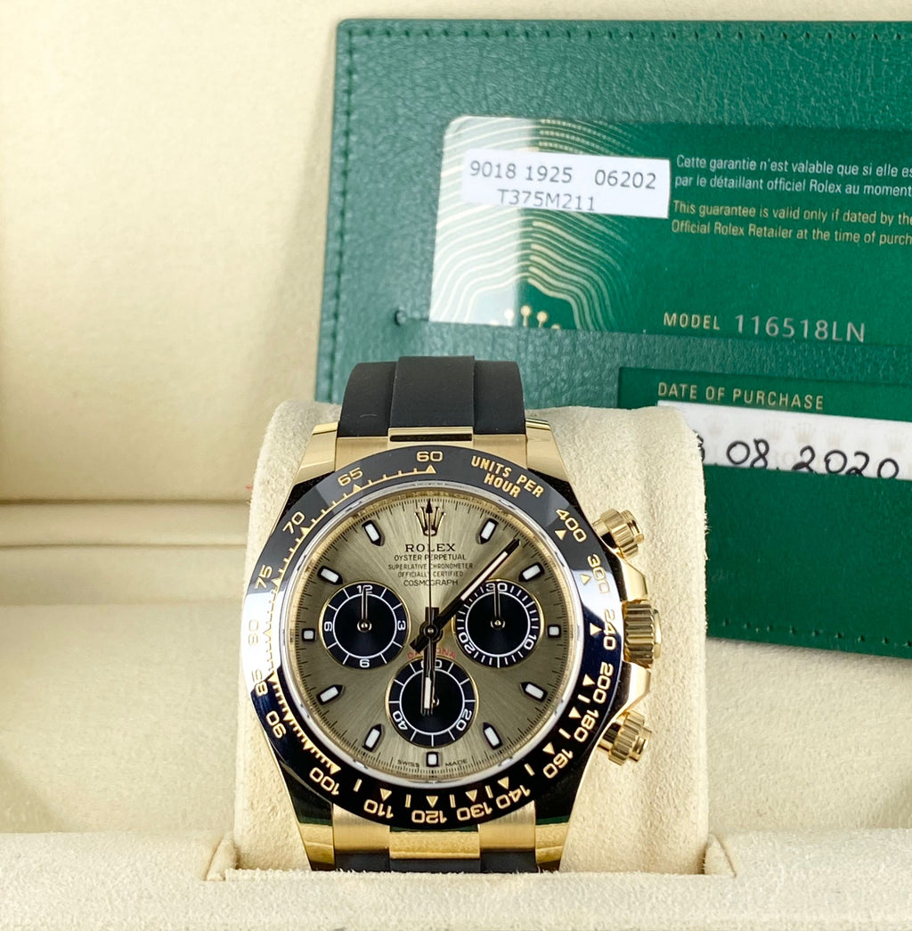 Rolex Daytona 40, 18k Gelbgold, Komplettset