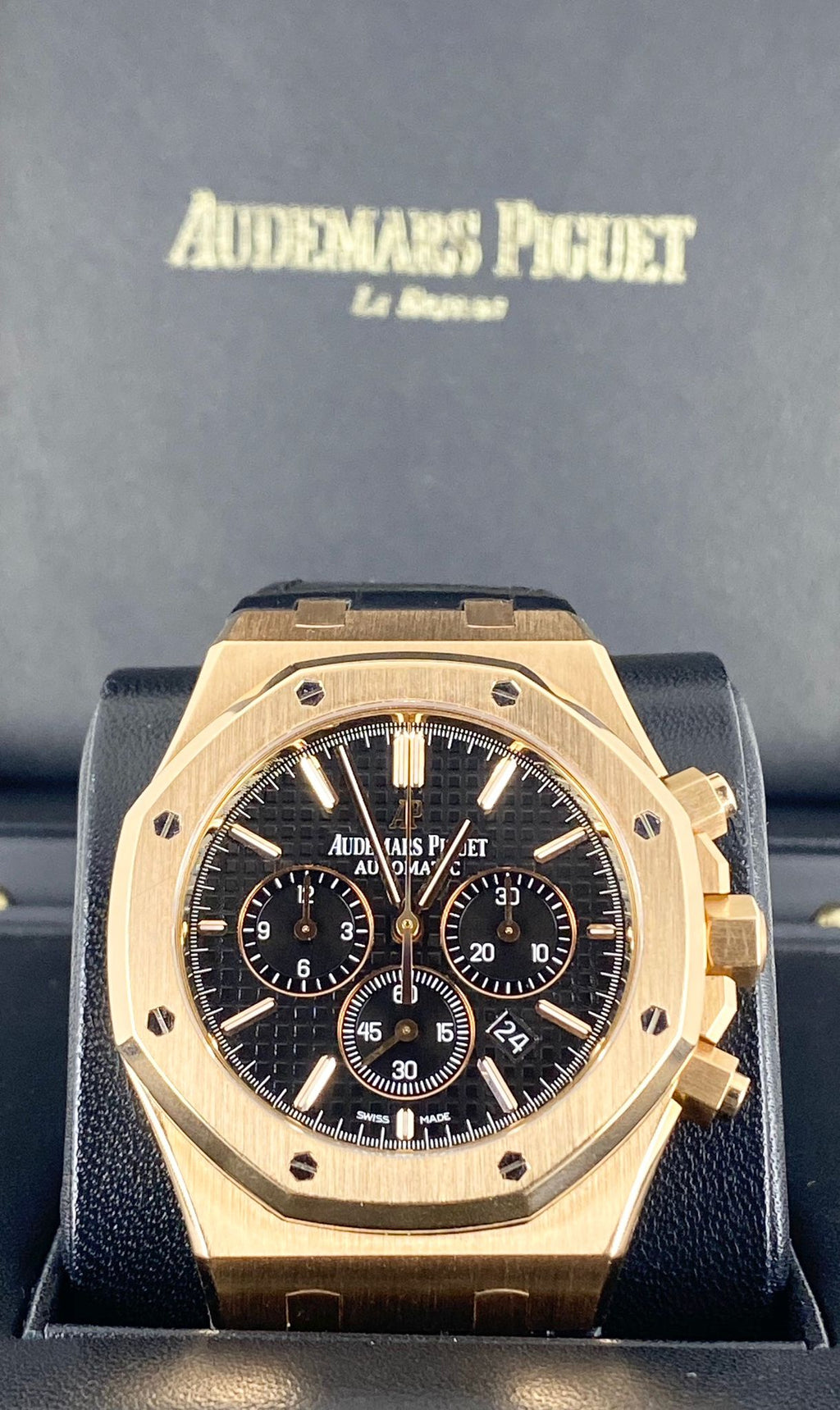 Audemars Piguet Royal Oak Chronograph Roségold, schwarzes Zifferblatt, 2016