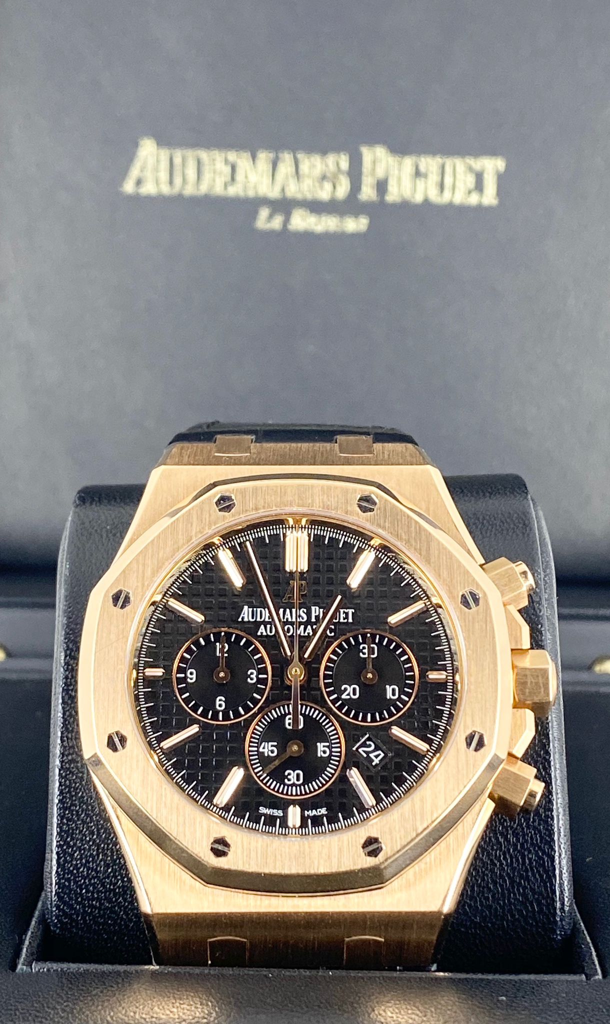 Audemars Piguet Royal Oak Chronograph Roségold, schwarzes Zifferblatt, 2016