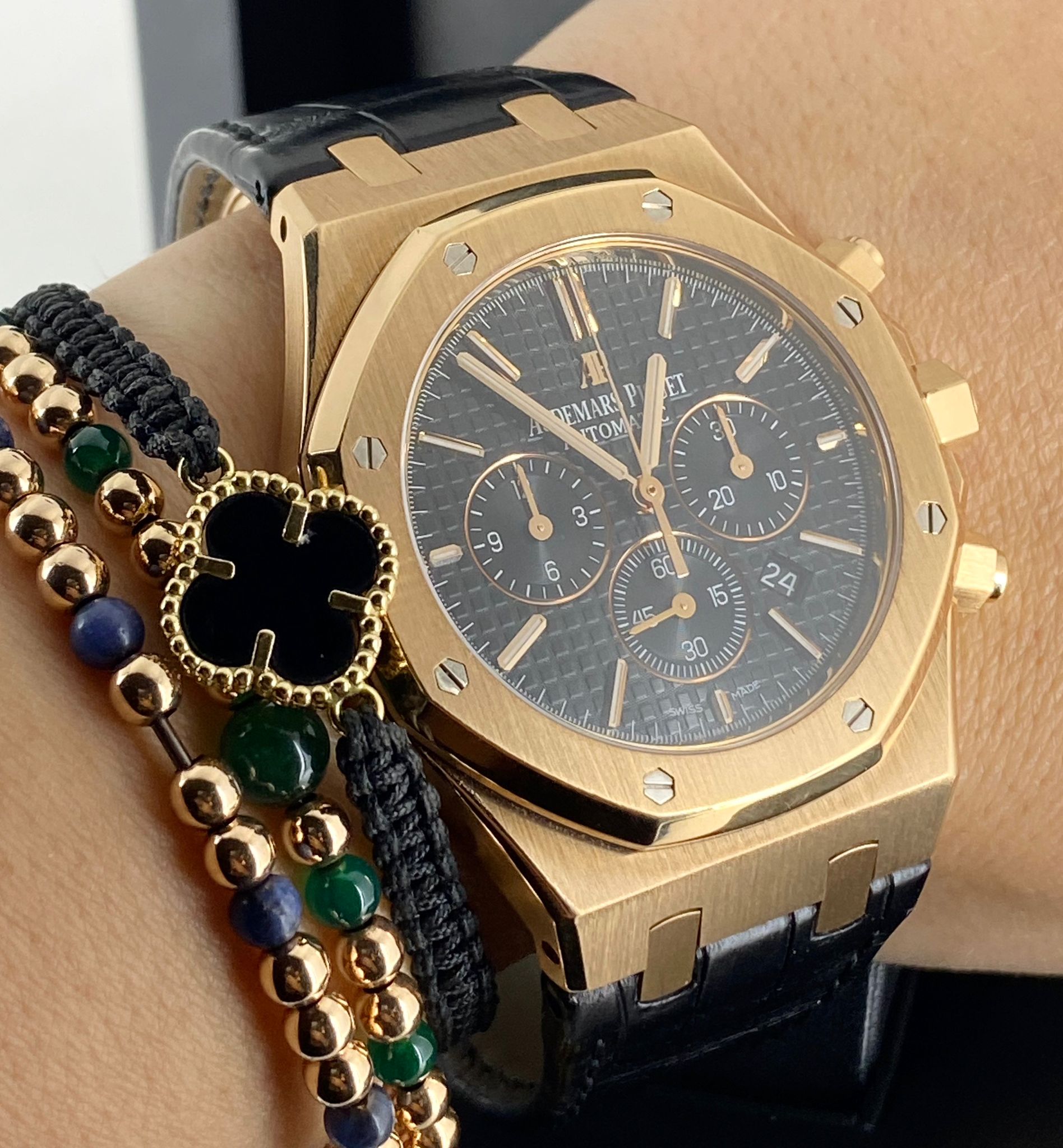 Audemars Piguet Royal Oak Chronograph Roségold, schwarzes Zifferblatt, 2016