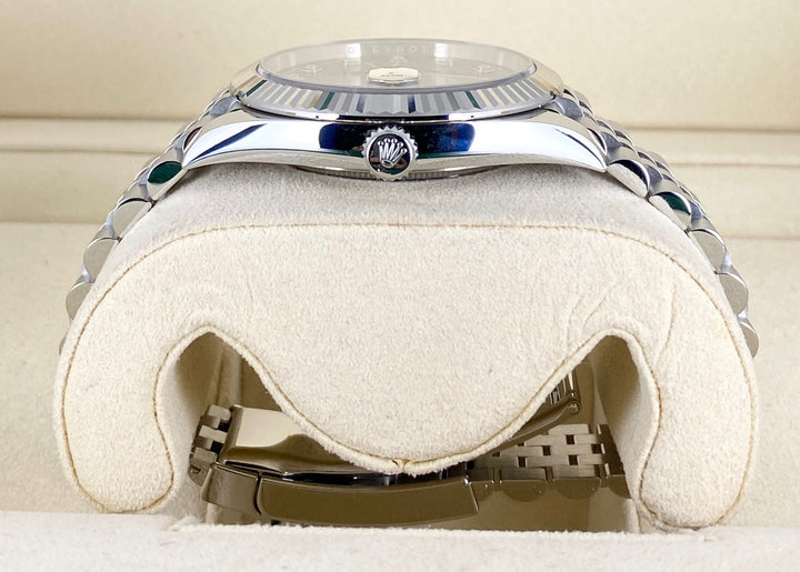 Rolex Datejust 41, Blue Dial, With Diamonds, Full set, 2020