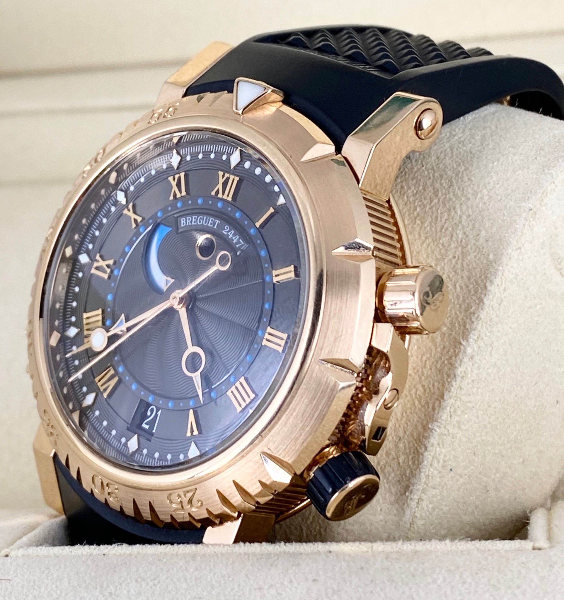 Breguet Marine Royale 18k, Roségold 45 mm, komplettes Set