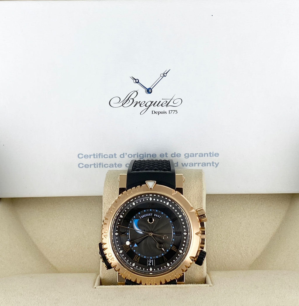 Breguet Marine Royale 18k, Roségold 45 mm, komplettes Set