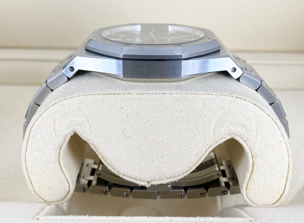 Audemars Piguet Royal Oak Selbstaufzug, 41 mm Stahl, schwarzes Zifferblatt