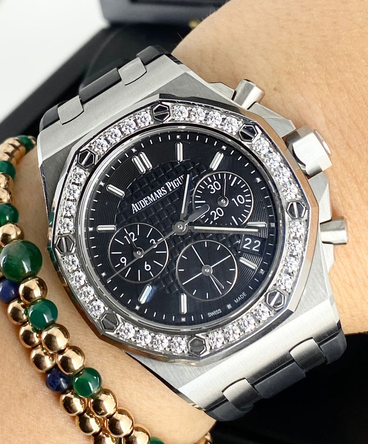 Audemars Piguet Royal Oak Offshore Lady, Full set 2017, With Diamonds