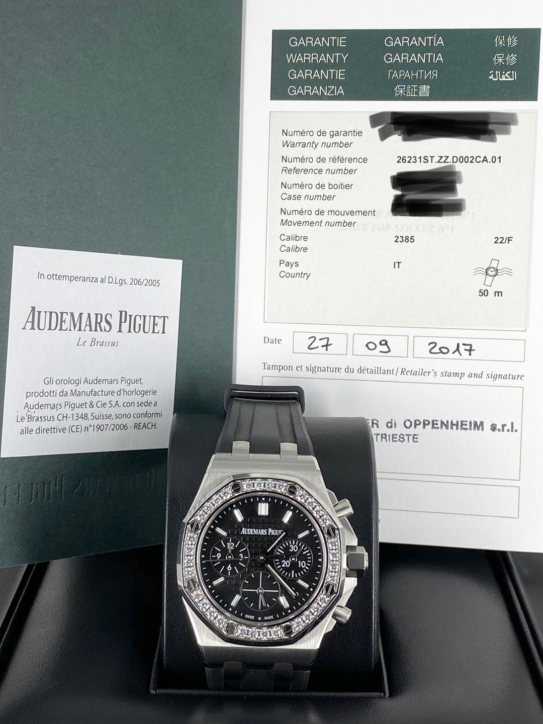 Audemars Piguet Royal Oak Offshore Lady, Full set 2017, With Diamonds