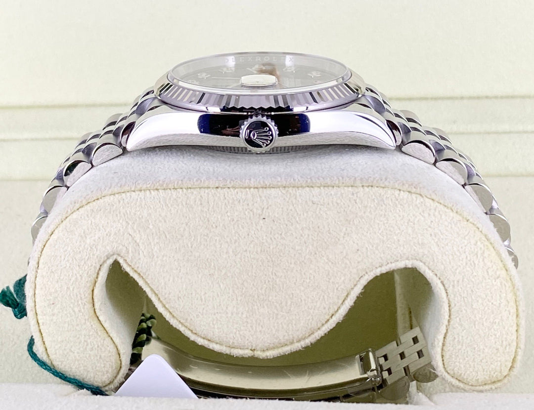 Rolex Datejust 36, Blue Dial with DIamonds, Full set, 2020