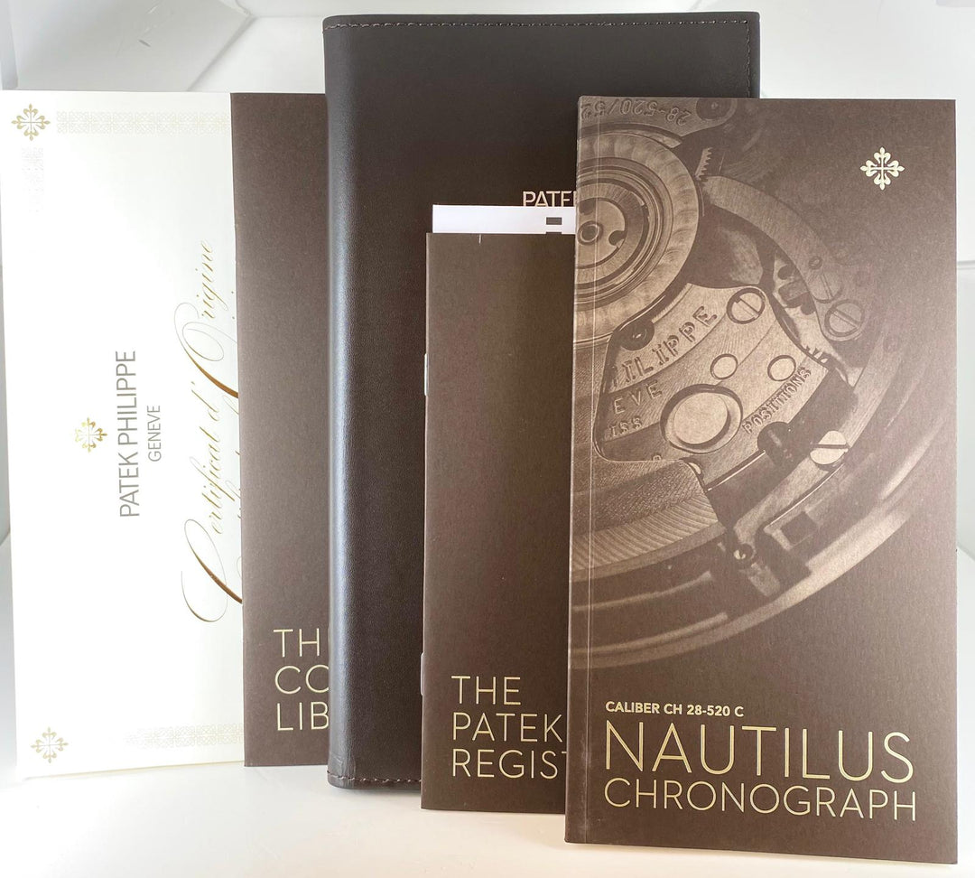 Patek Philippe Nautilus, Rose Gold, Chronograph, Full set