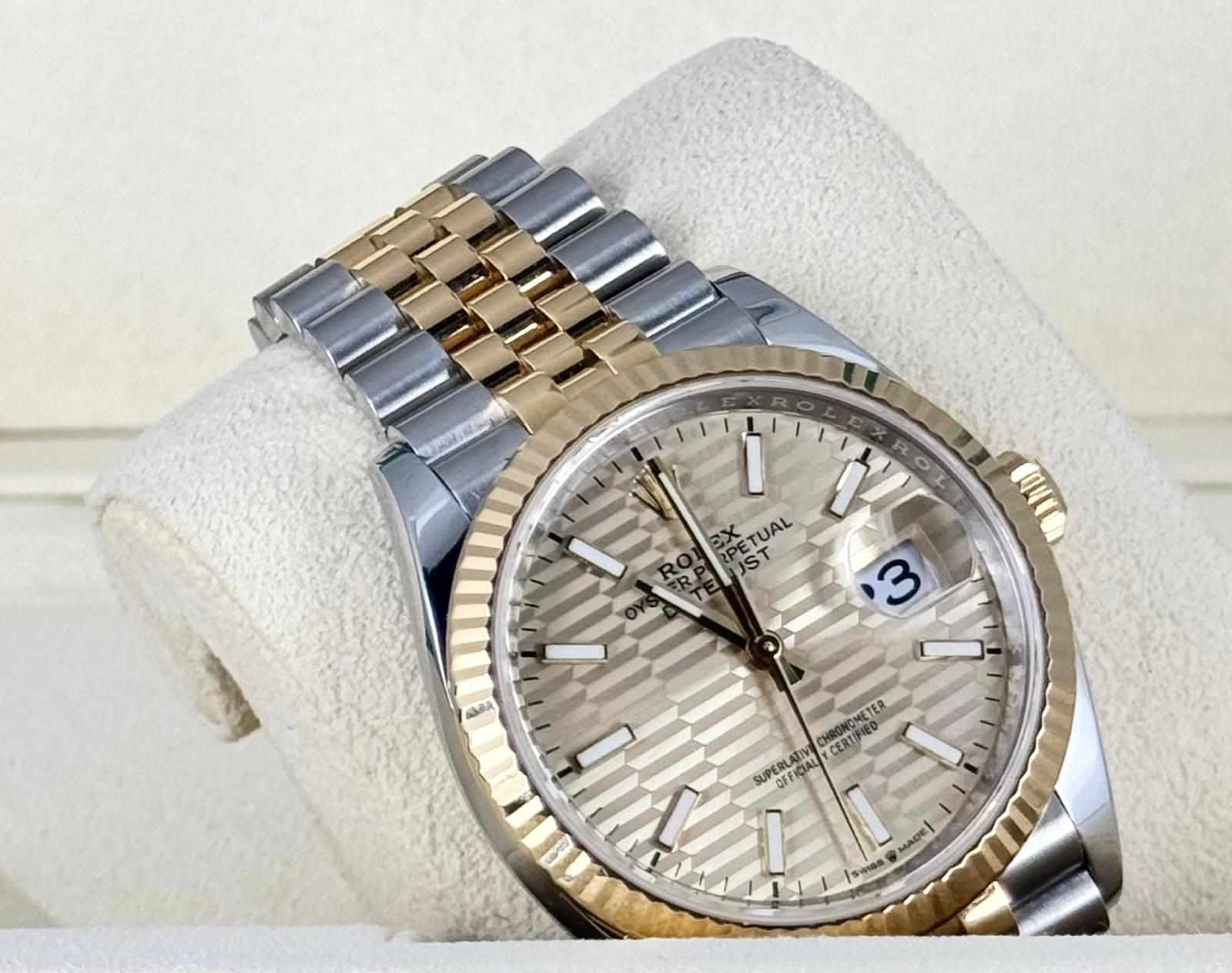 Rolex Datejust 36 Palmblatt-Zifferblatt Vollständiges Set Wie neu