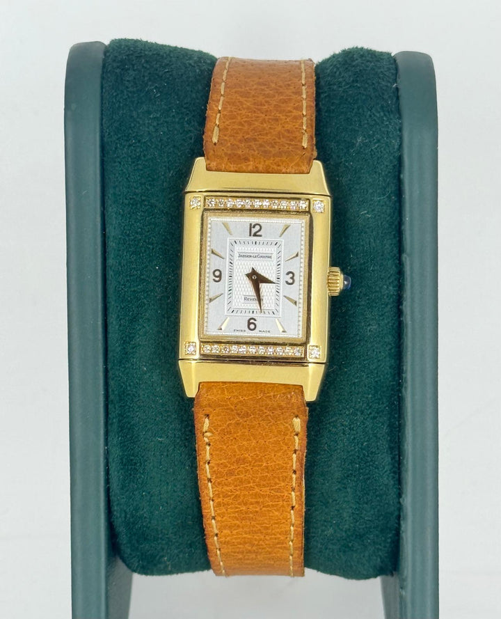Jaeger-LeCoultre Reverso Mini 21 mm 18K Gold Factory Diamonds Like New B&P