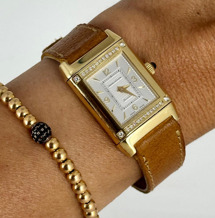 Jaeger-LeCoultre Reverso Mini 21 mm 18K Gold Factory Diamonds Like New B&P
