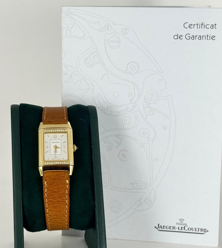 Jaeger-LeCoultre Reverso Mini 21 mm 18K Gold Factory Diamonds Like New B&P