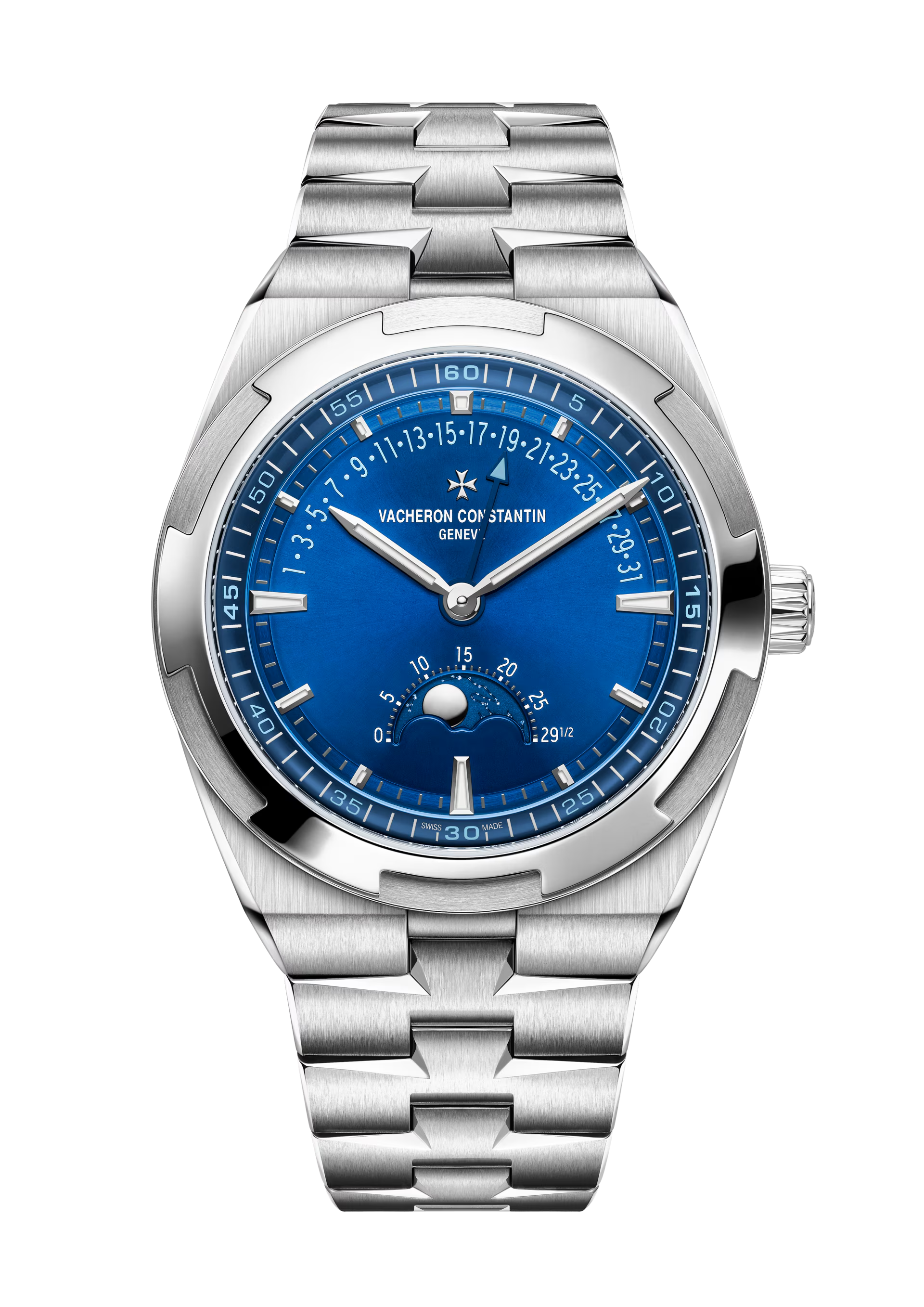 Overseas Mondphase Retrograder Datumsanzeige 41 mm Stahl Automatik Uhr
