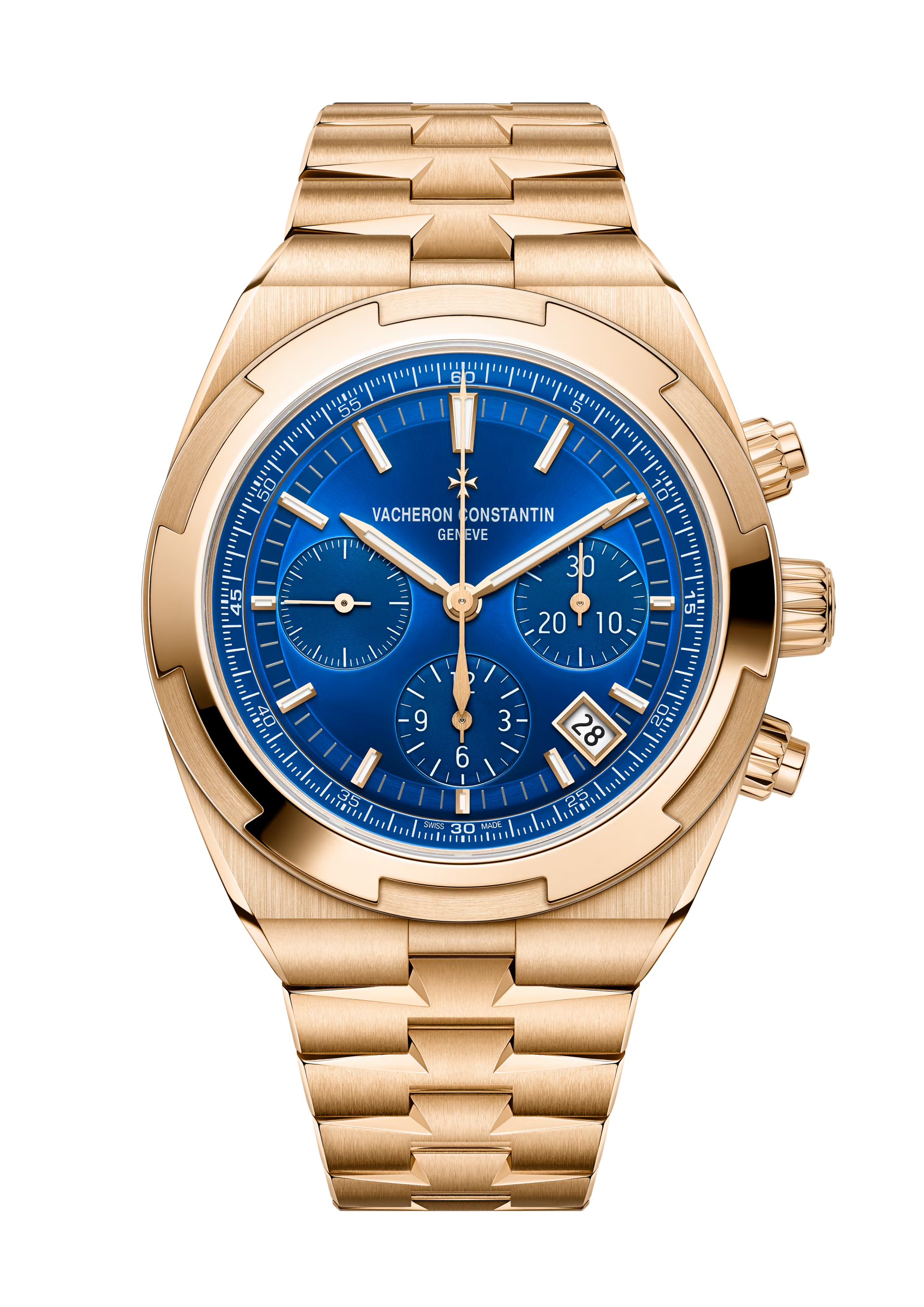 Overseas Chronograph 42,5 mm Armbanduhr aus Roségold mit Automatikwerk