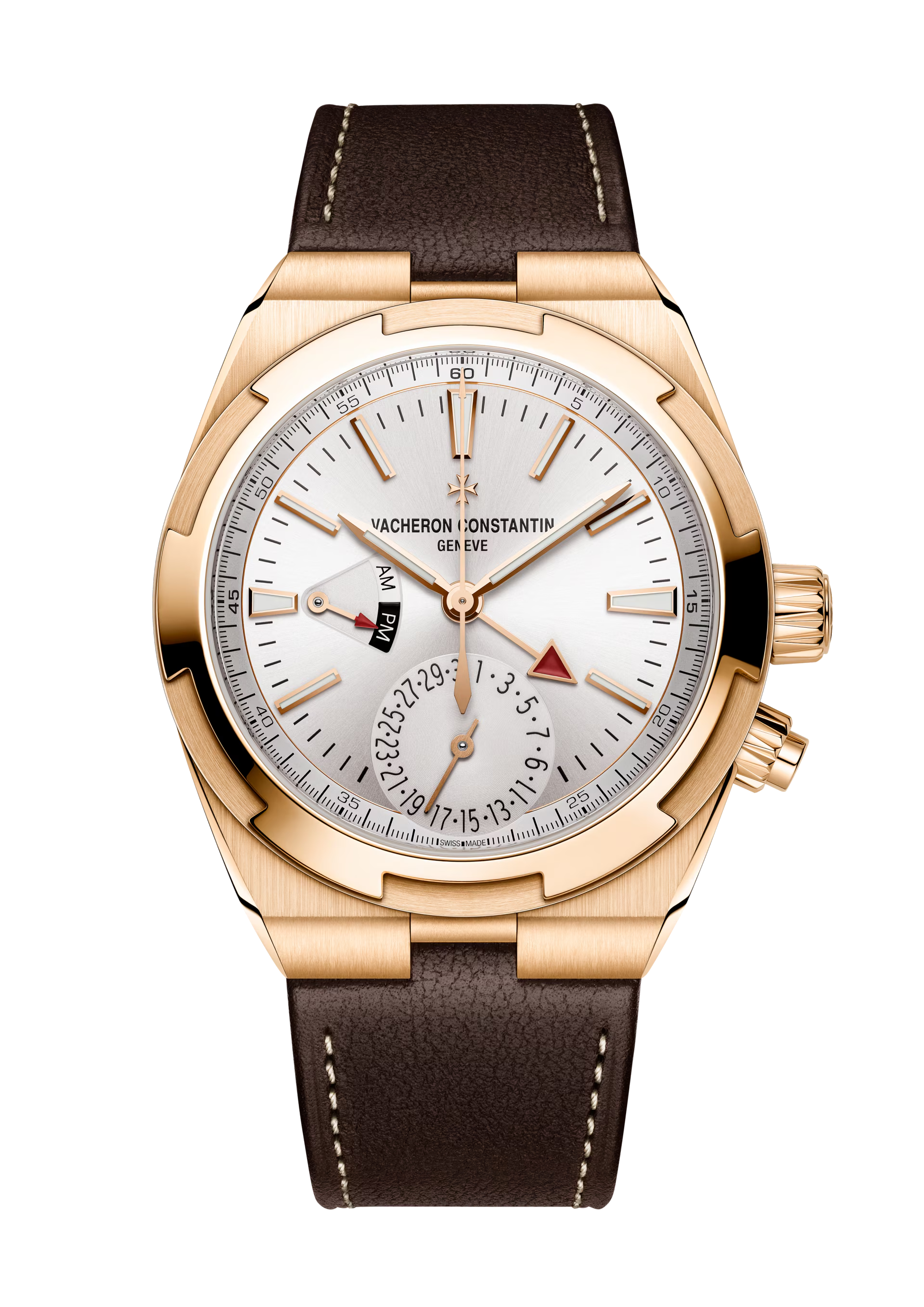 Overseas Dual Time 41 mm Roségold Automatik-Armbanduhr