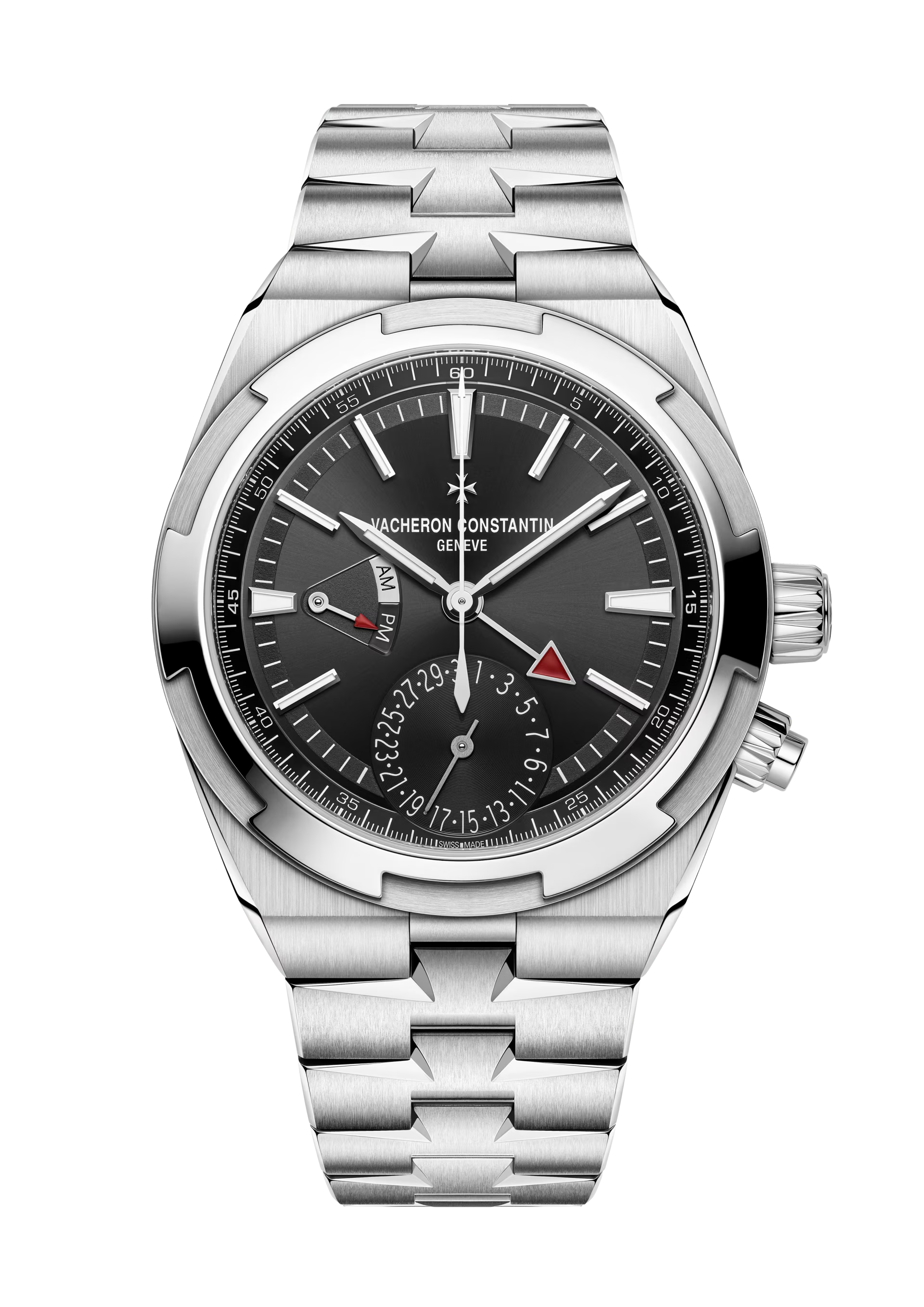 Overseas Dual Time 41 mm Edelstahl Automatik Uhr
