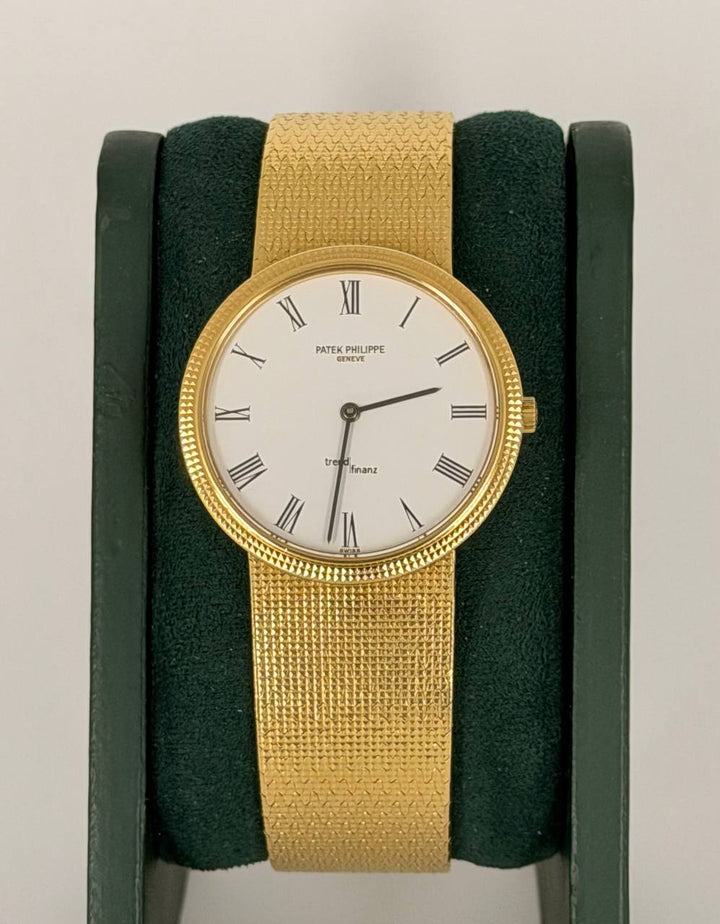 Patek Philippe Calatrava Double Name Full Yellow Gold Long Bracelet