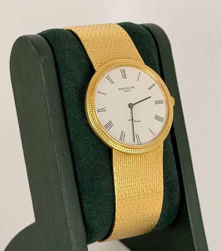 Patek Philippe Calatrava Double Name Full Yellow Gold Long Bracelet