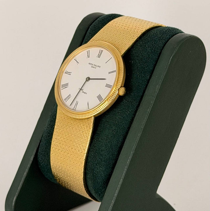 Patek Philippe Calatrava Double Name Full Yellow Gold Long Bracelet