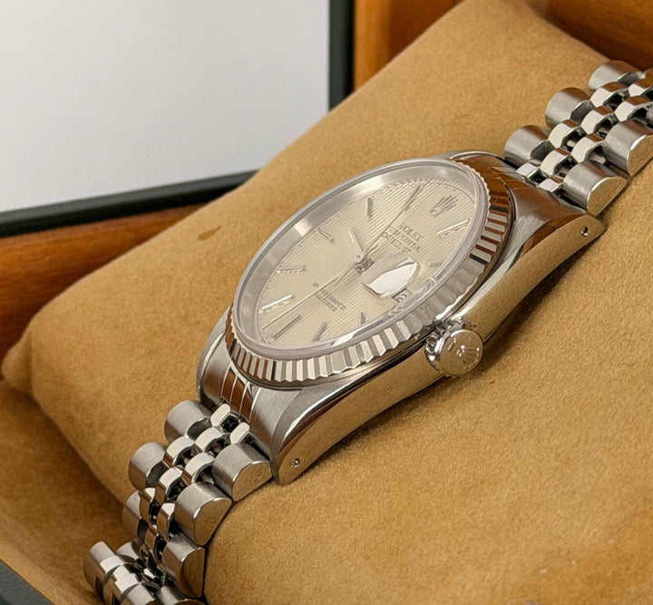 Rolex Datejust 36 Full Set tapestry Dial Like New After Full Serivce 11-2025