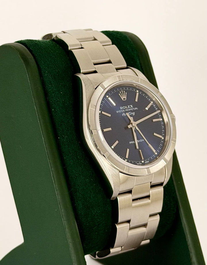 Rolex Air King No Holes Serial D after Full Service Blue Dial only Watch