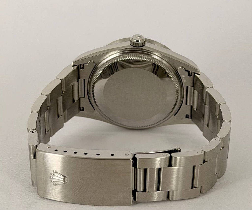 Rolex Air King ohne Löcher Seriennummer D nach vollständigem Service blaues Zifferblatt nur Uhr