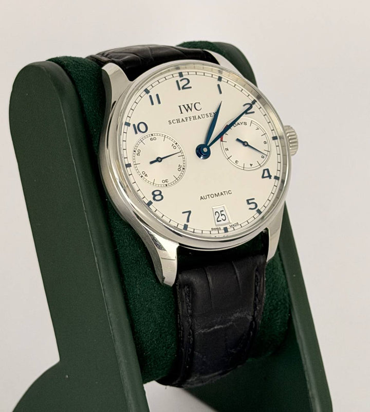 IWC Portuguese Automatic 7 Days iw5001 With Box andCard Like New after Fresh Service 12-2025