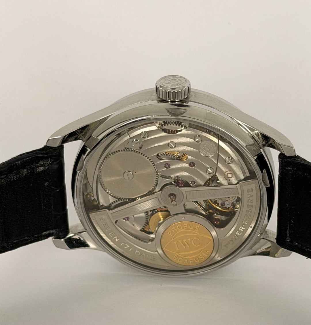 IWC Portuguese Automatic 7 Days iw5001 With Box andCard Like New after Fresh Service 12-2025