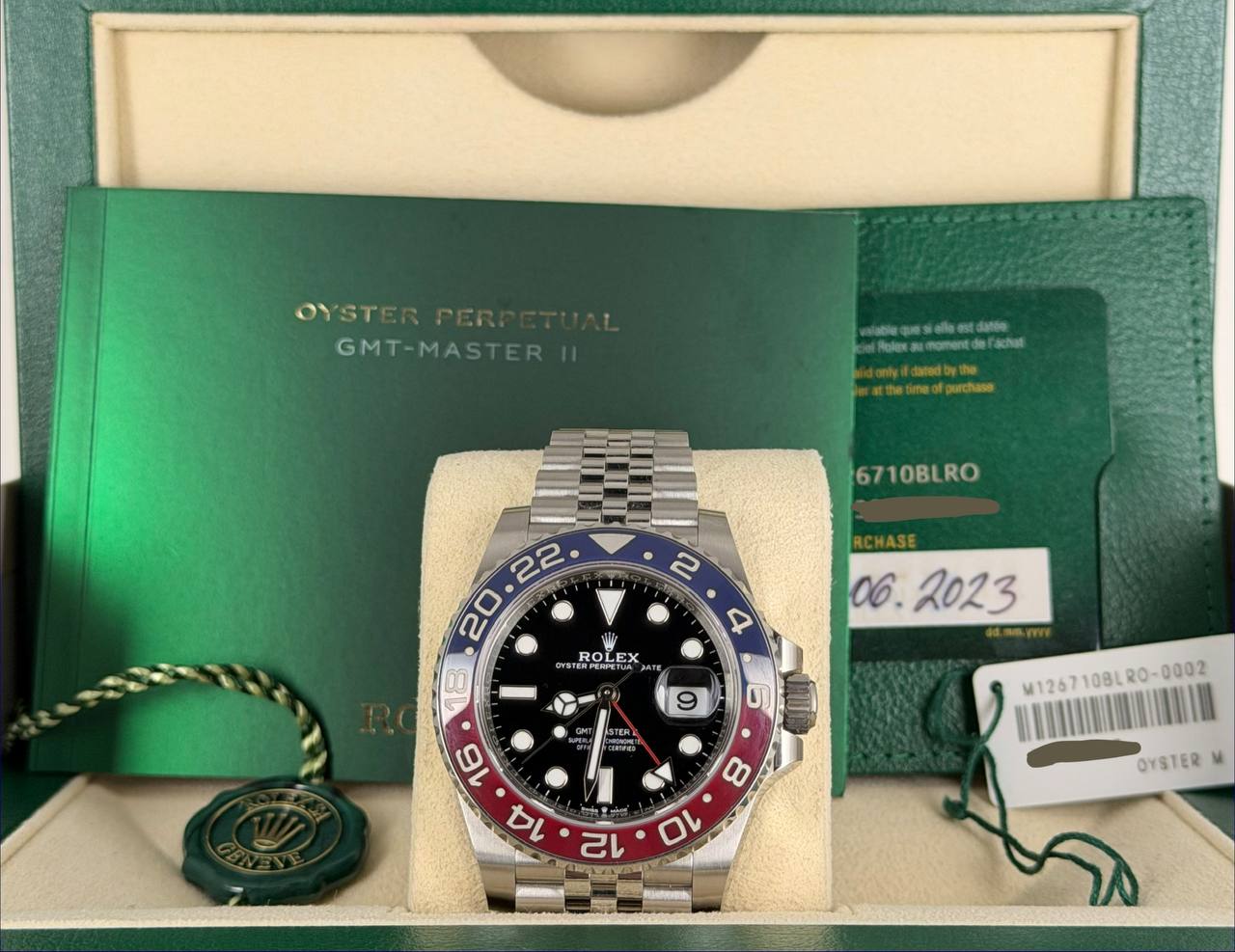 Rolex GMT-Master II Pepsi 2023 wie neu Komplettset