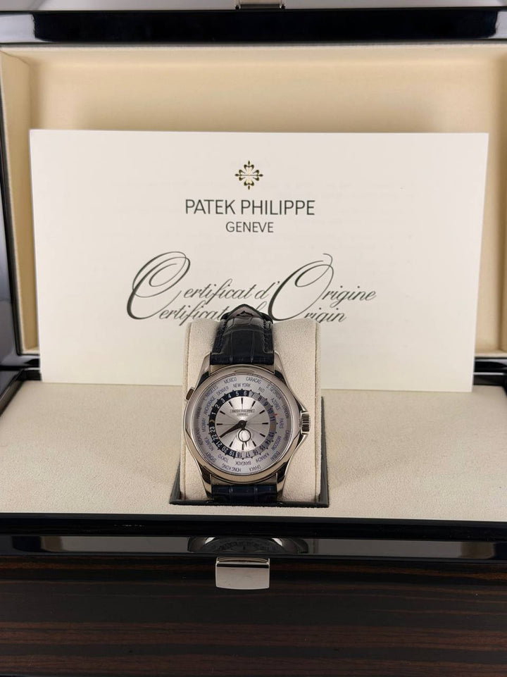 Patek Philippe World Time 5130G 2012 :ike New 18k White Gold Box and Papers