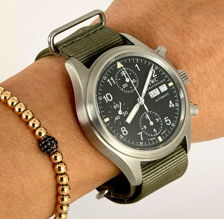 IWC Pilot Chronograph Full Set with Nato and Original Straps