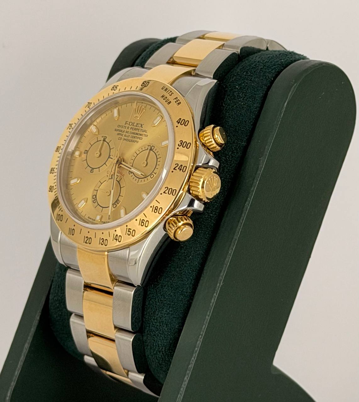 Rolex Daytona Stahl Gold wie neu nach Service Seriennummer Y 2002 116523