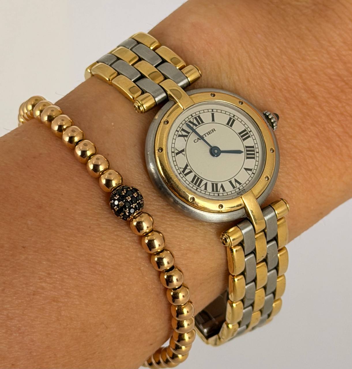 Cartier Panthère 3 Goldreihen nach Revision nur Uhr