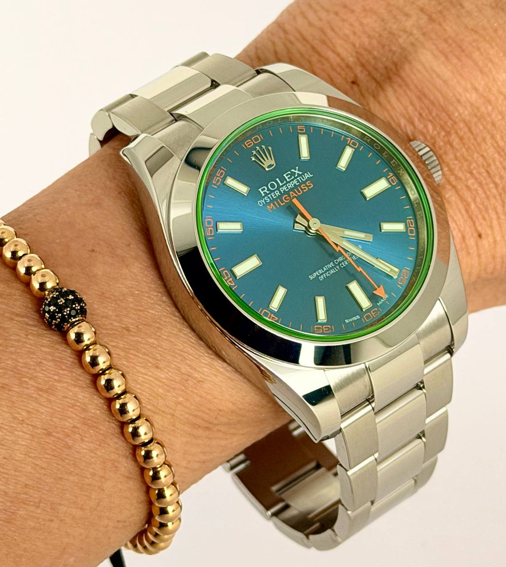 Rolex Milgauss Blau Z-Zifferblatt Komplettset 2016 LC 200 wie neu