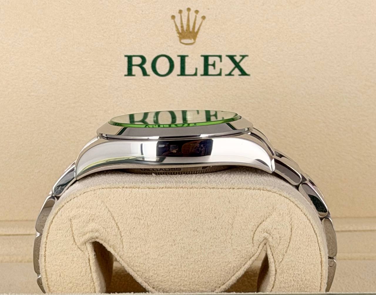 Rolex Milgauss Blau Z-Zifferblatt Komplettset 2016 LC 200 wie neu
