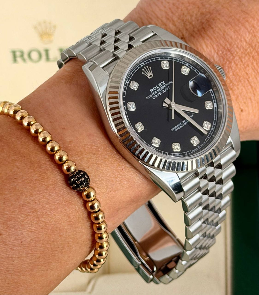 Rolex Datejust 41 Diamant-Zifferblatt mit Jubilé-Armband, 18k Weißgoldlünette, Komplettset