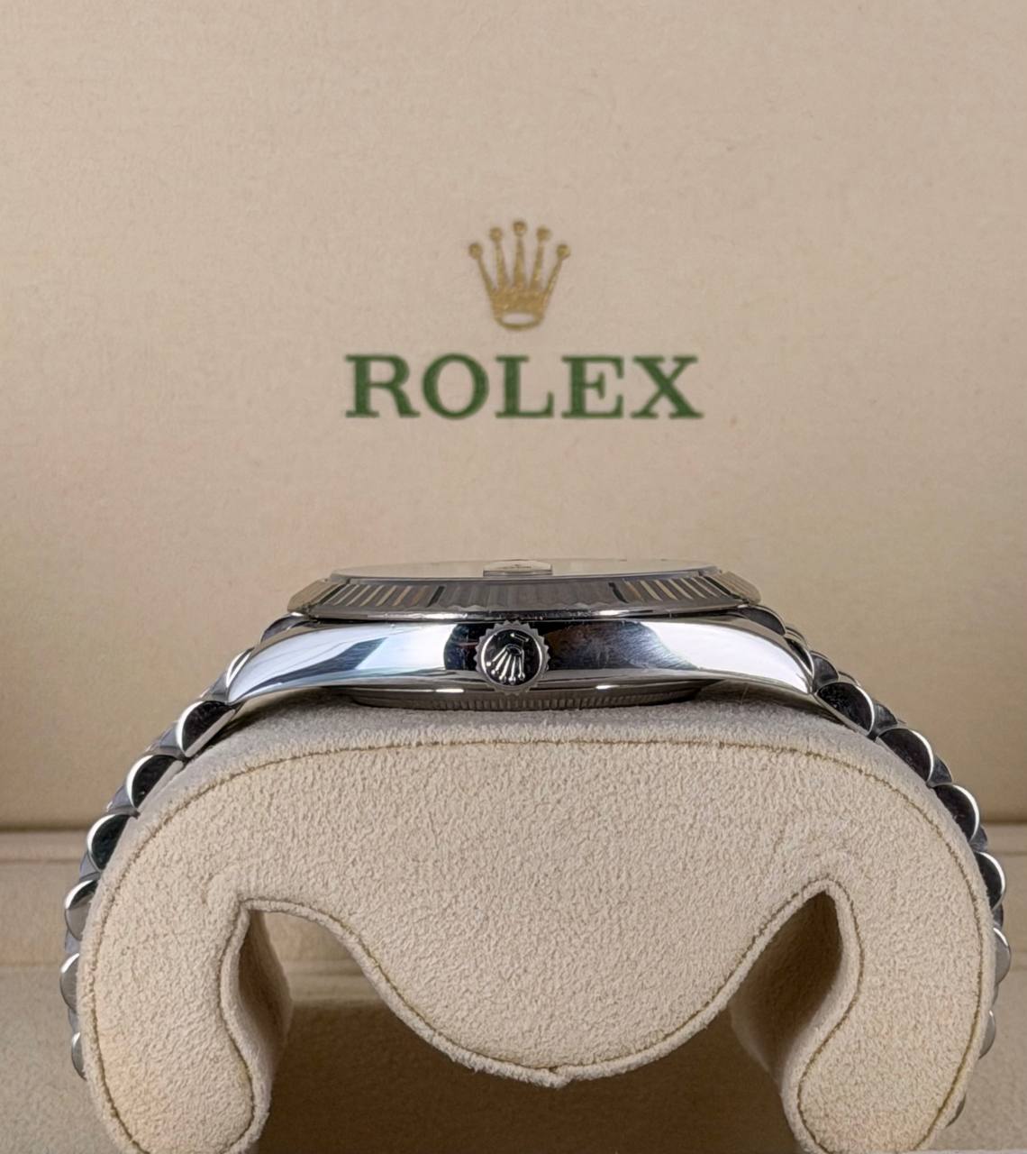Rolex Datejust 41 Diamant-Zifferblatt mit Jubilé-Armband, 18k Weißgoldlünette, Komplettset