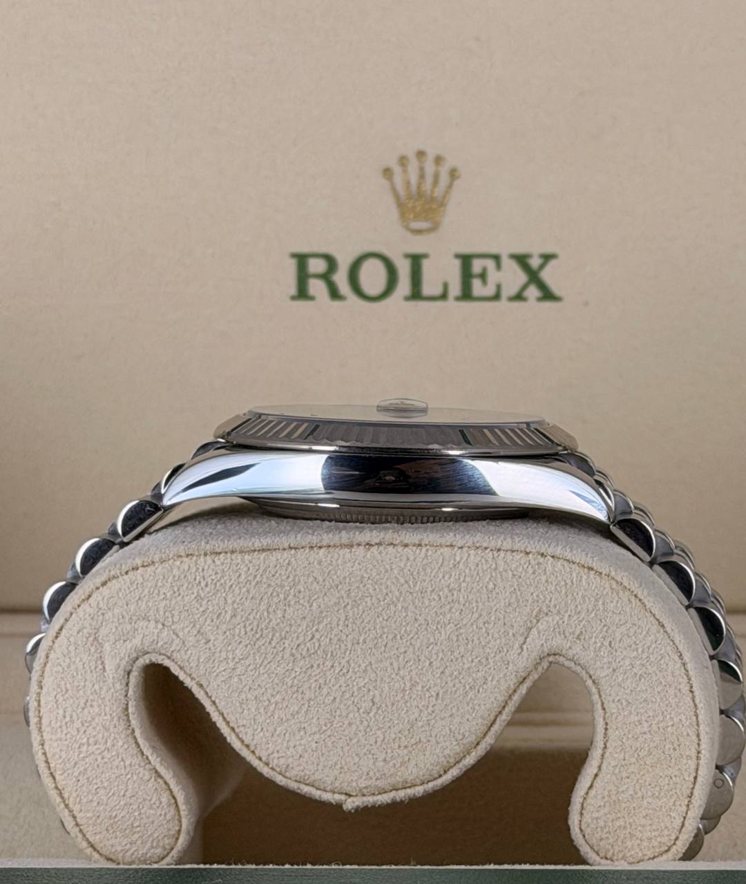 Rolex Datejust 41 Diamant-Zifferblatt mit Jubilé-Armband, 18k Weißgoldlünette, Komplettset