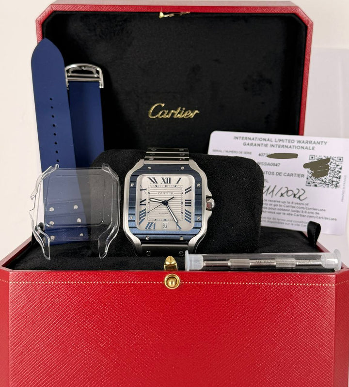Cartier Santos De Cartier 2022 Large Dial Full Set Like New