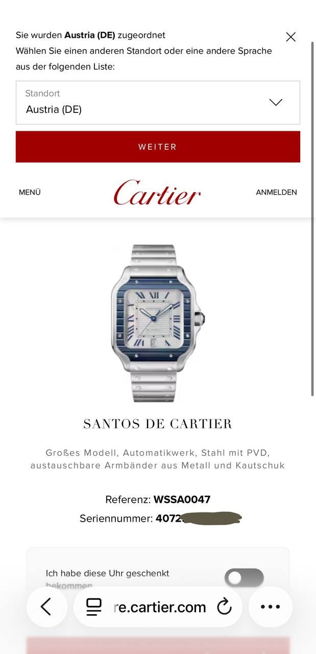 Cartier Santos De Cartier 2022 Large Dial Full Set Like New