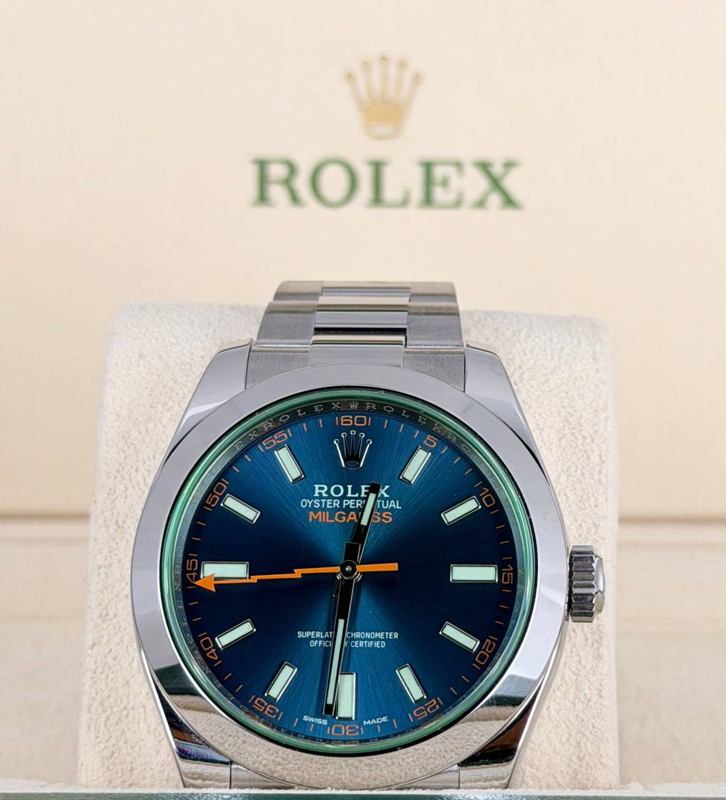 Rolex Milgauss Blau 2021 Neue Karte Unpoliert Komplettset EU