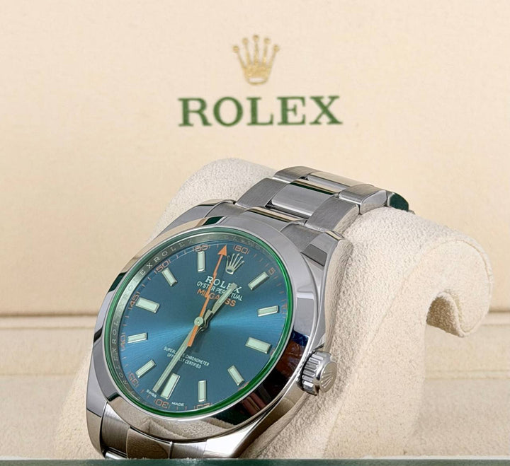 Rolex Milgauss Blue 2021 New Card Unpolished Full Set EU