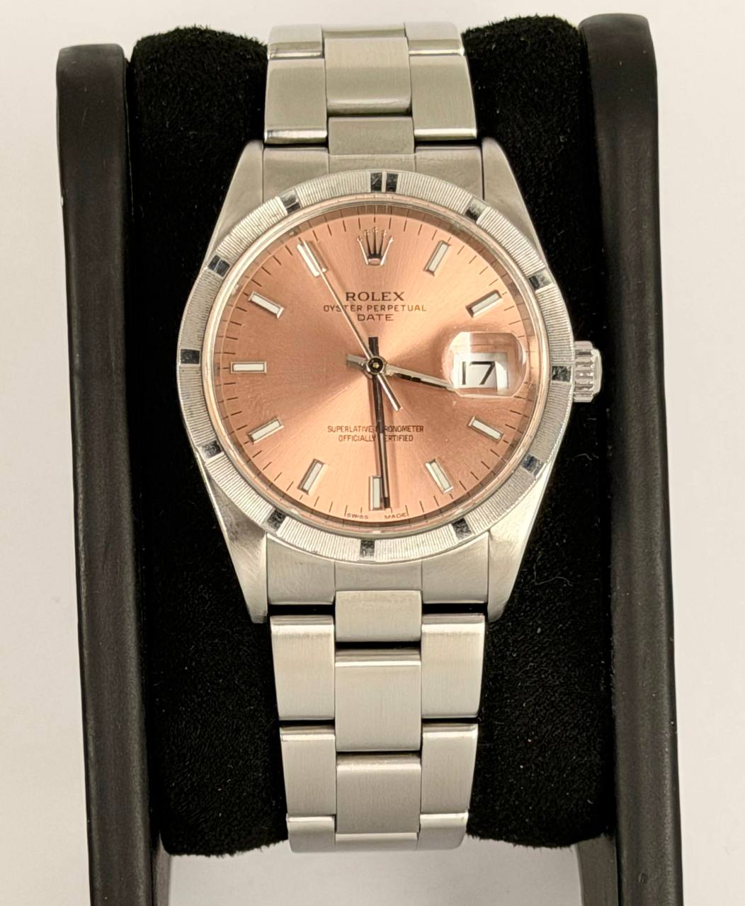 Rolex Oyster Perpetual Date „Solomon“ Zifferblatt, nur Uhr, nach Service, Seriennummer Y