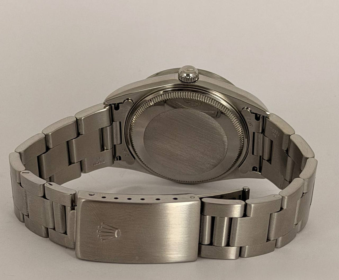 Rolex Oyster Perpetual Date Blue Dial Full Set Like New After Service Serial Y